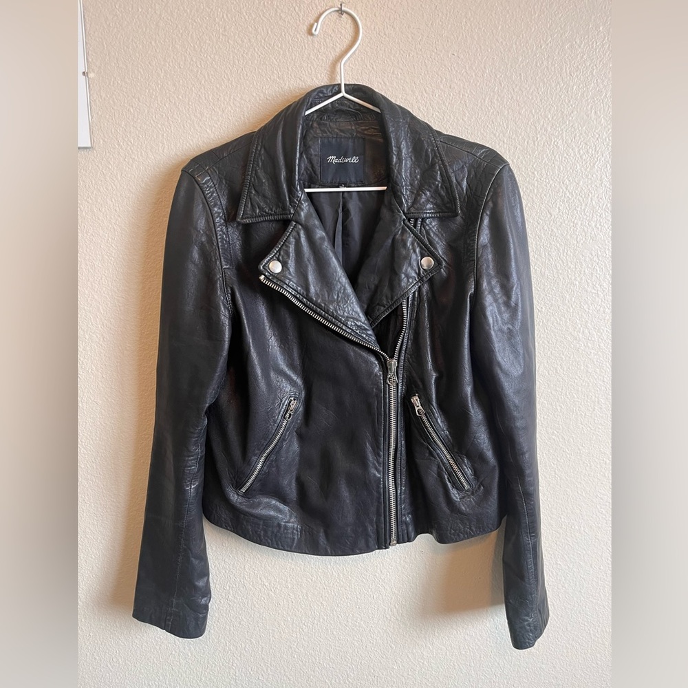 MADEWELL Washed Leather Motorcycle Jacket